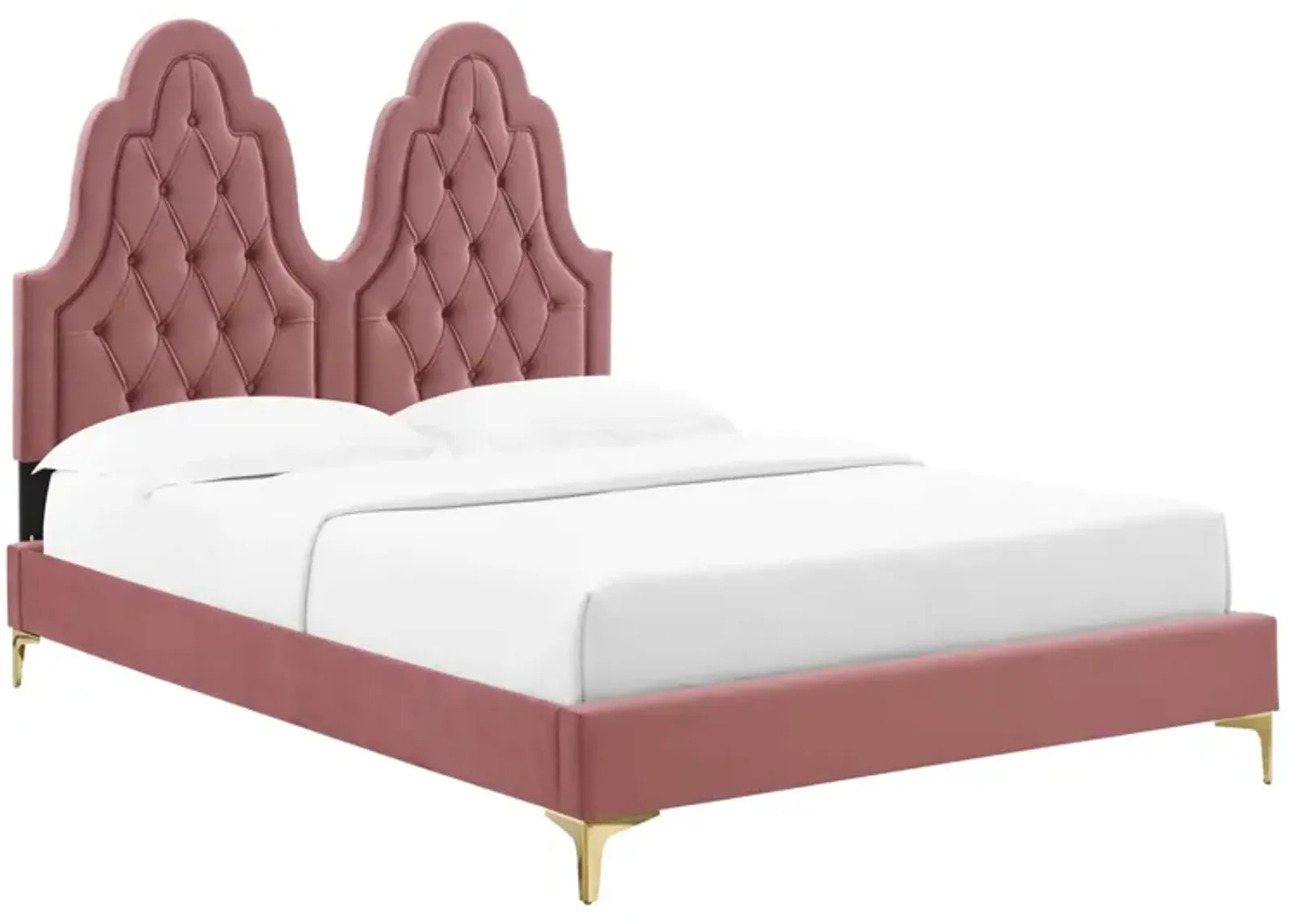 Alexandria Tufted Performance Velvet King Platform Bed