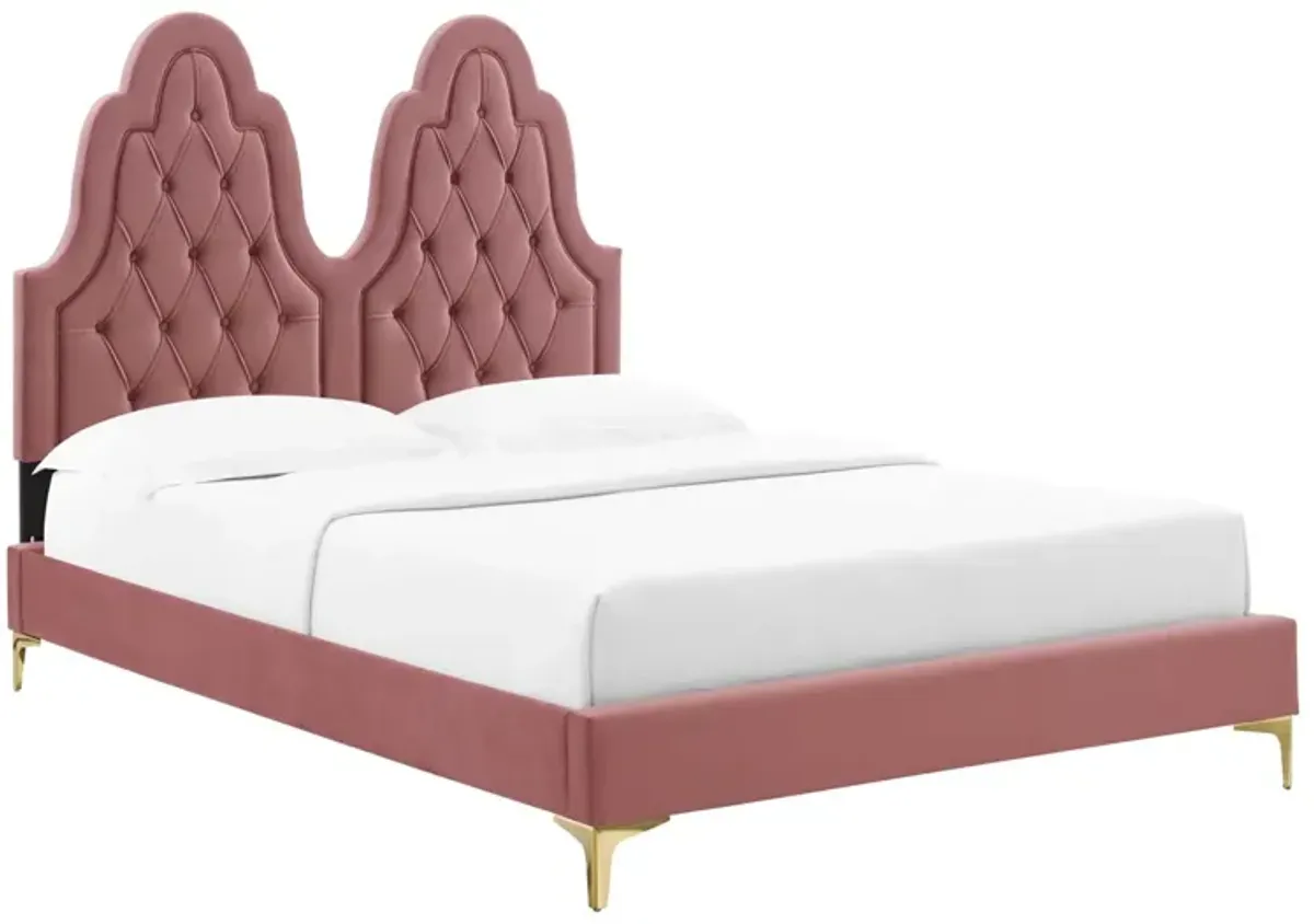 Alexandria Tufted Performance Velvet King Platform Bed