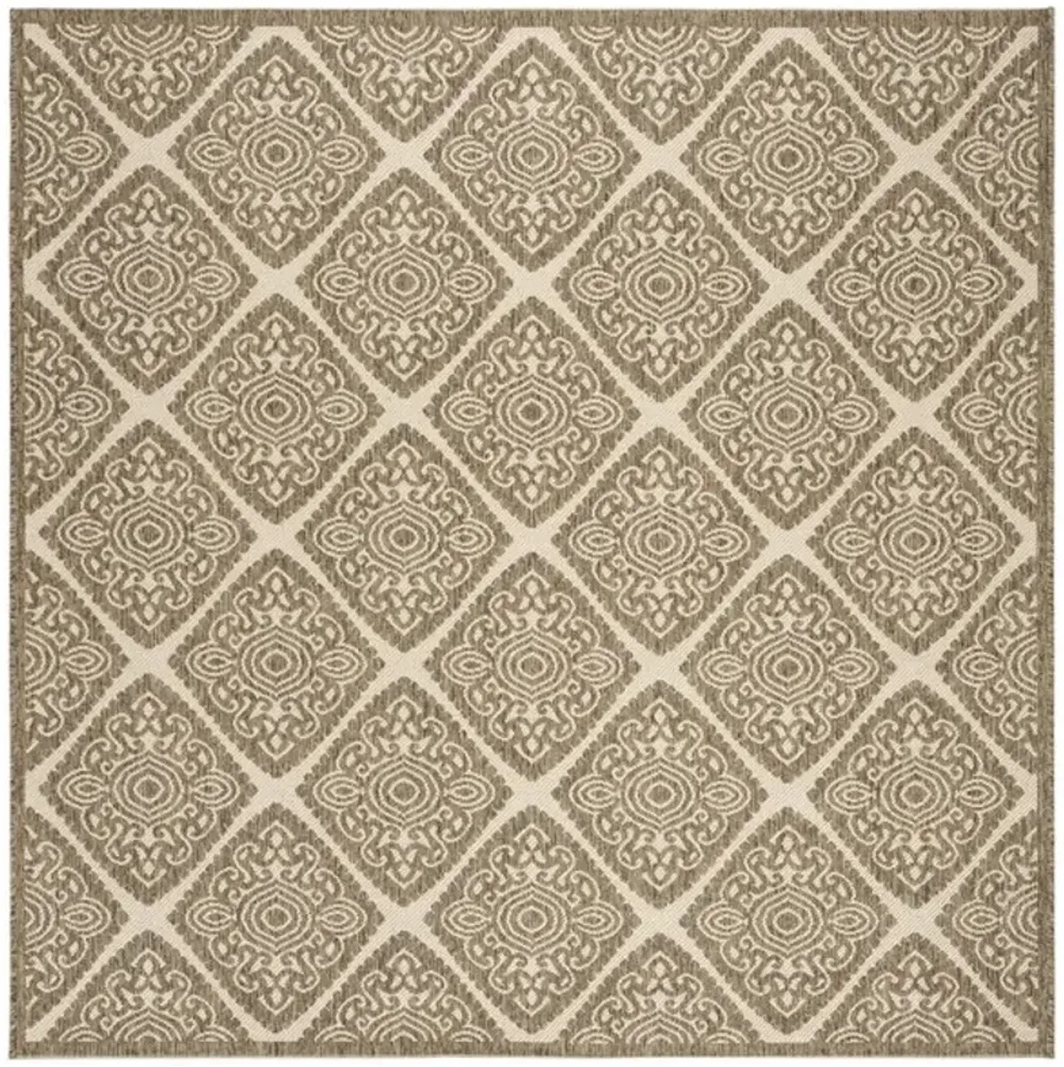 LINDEN 132 Collection LND132C-6SQ Cream / Beige 6'-7" X 6'-7" Square