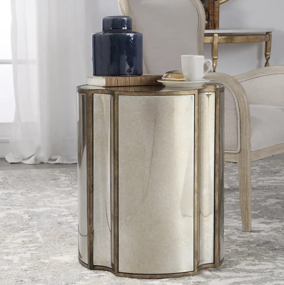 Harlow Mirrored Accent Table