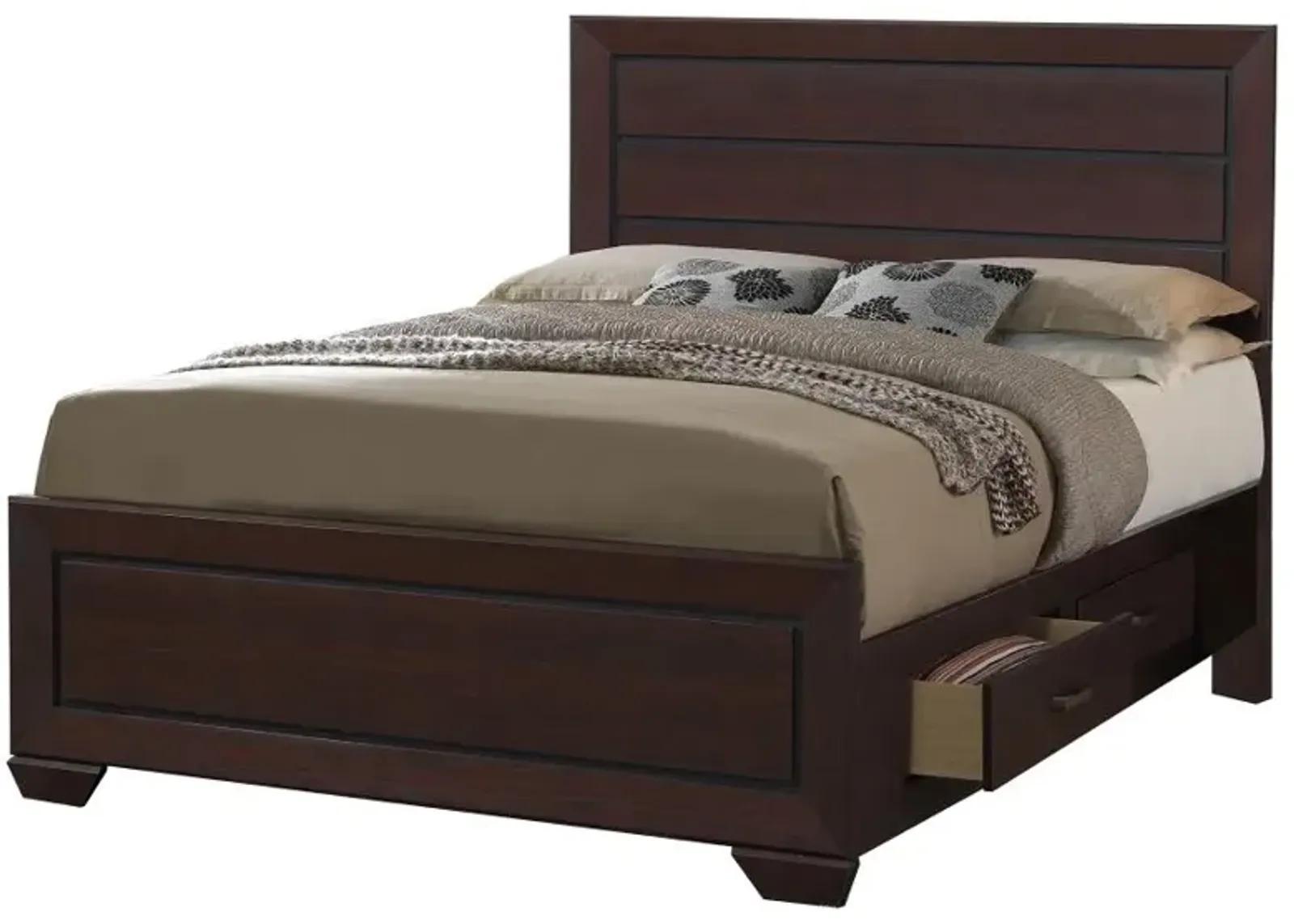 Kauffman California King Storage Bed Dark Cocoa