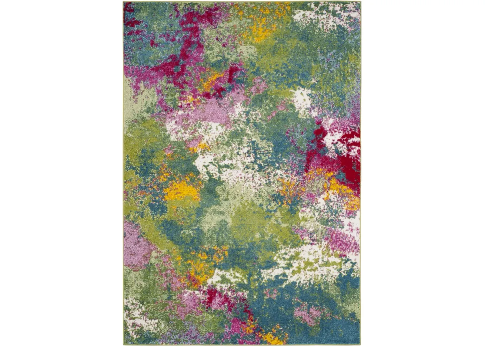 WATER COLOR 697 GREEN  10'-6' x 14' Large Rectangle Rug