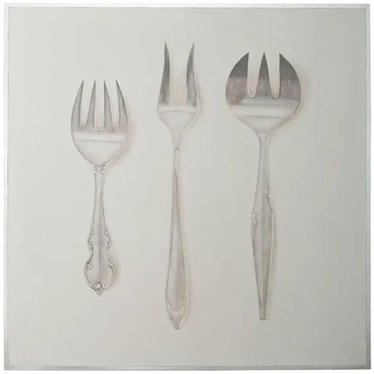 Silver Service - Hand-painted Art on Canvas