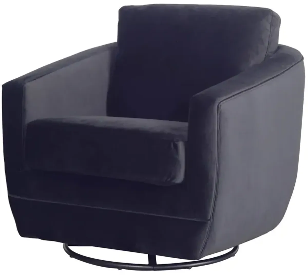 Baltimo Swivel Glider - Velvet Black