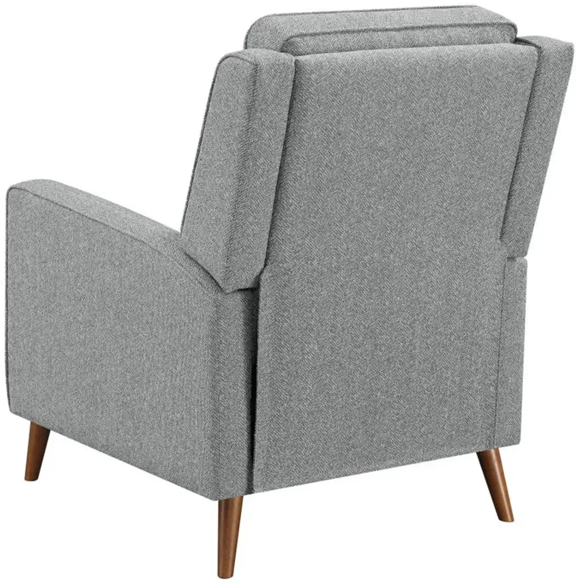 Davidson Upholstered Tufted Push Back Recliner Grey