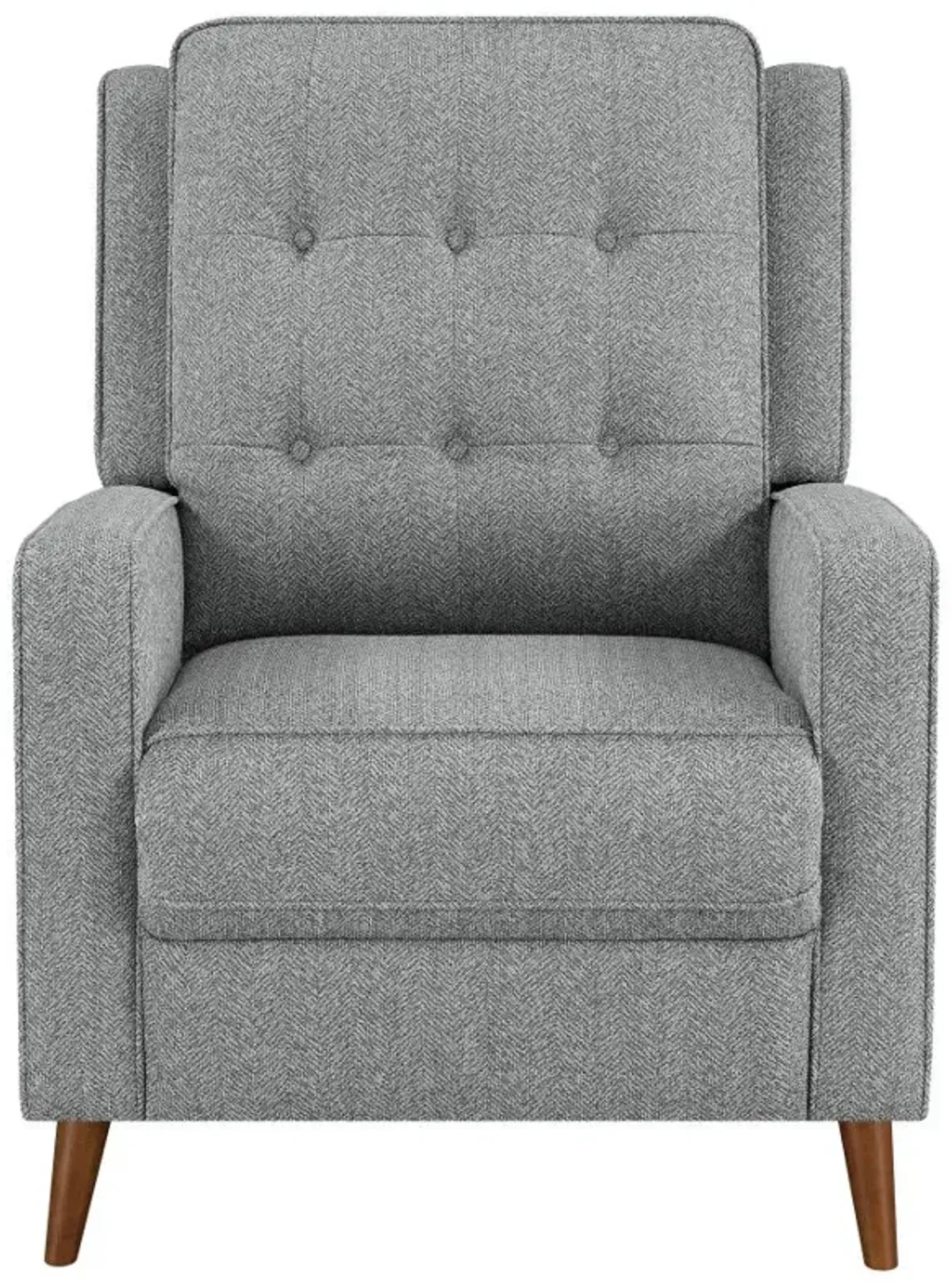 Davidson Upholstered Tufted Push Back Recliner Grey