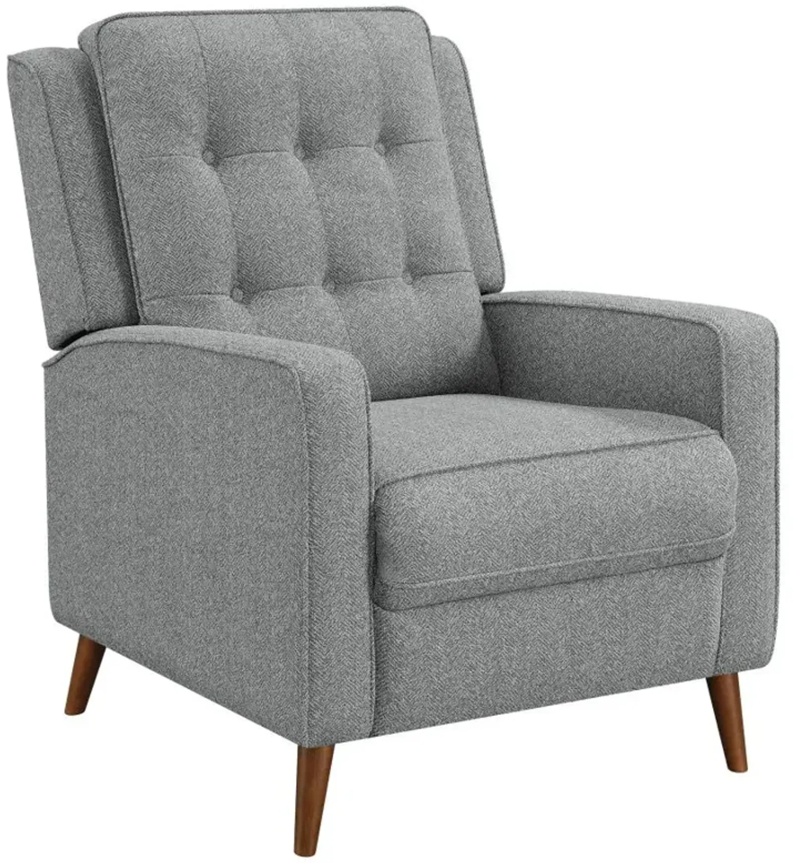 Davidson Upholstered Tufted Push Back Recliner Grey