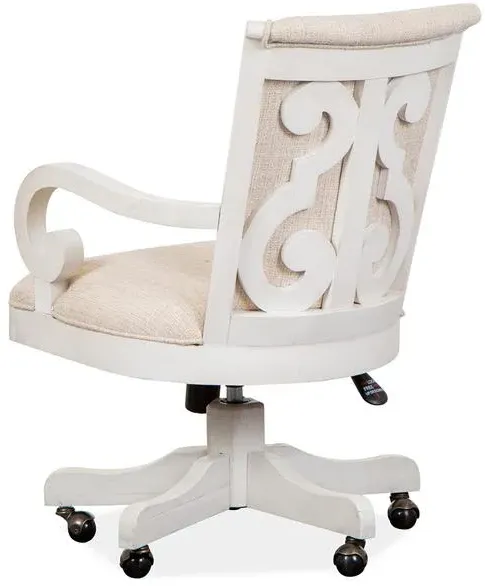 Wood Fully Upholstered Swivel Chair 