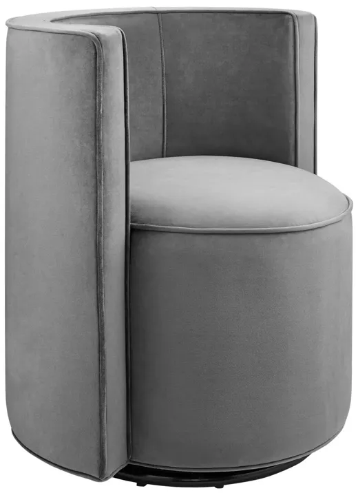 Della Performance Velvet Fabric Swivel Chair