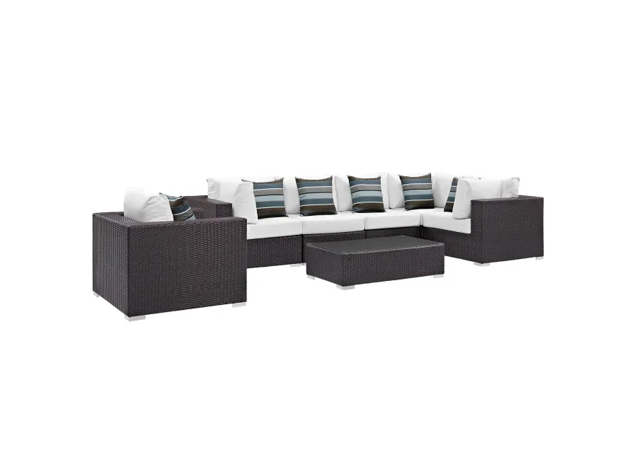 Convene 7 Piece Outdoor Patio Sectional Set