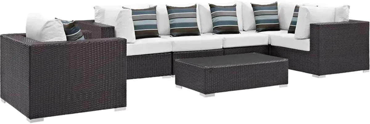 Convene 7 Piece Outdoor Patio Sectional Set