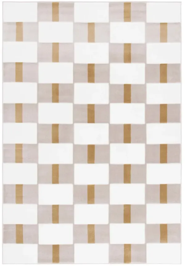 GROOVE 102 IVORY  4' x 6' Small Rectangle Rug