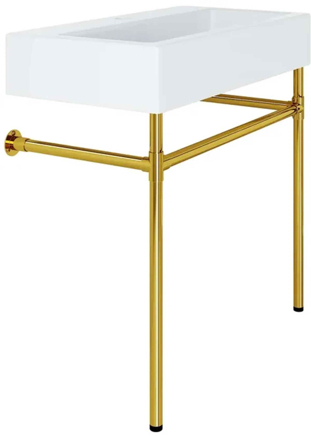 Redeem 32" Wall-Mount Gold Stainless Steel Bathroom Vanity