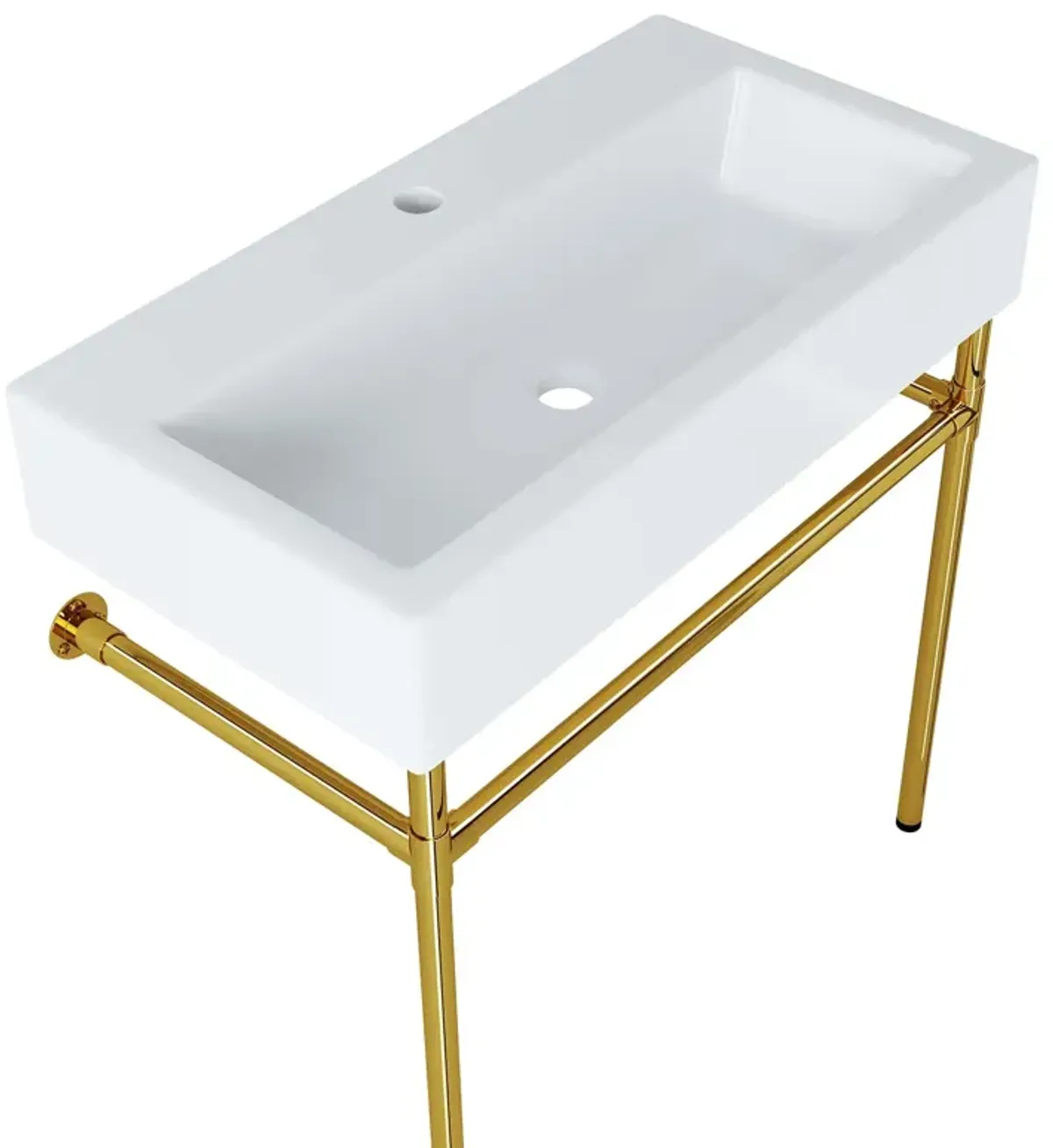 Redeem 32" Wall-Mount Gold Stainless Steel Bathroom Vanity