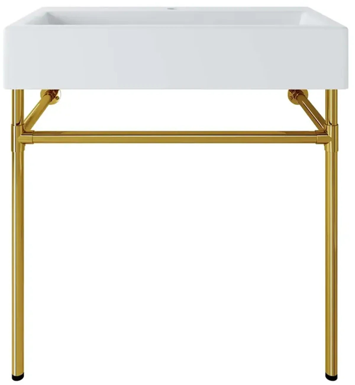 Redeem 32" Wall-Mount Gold Stainless Steel Bathroom Vanity