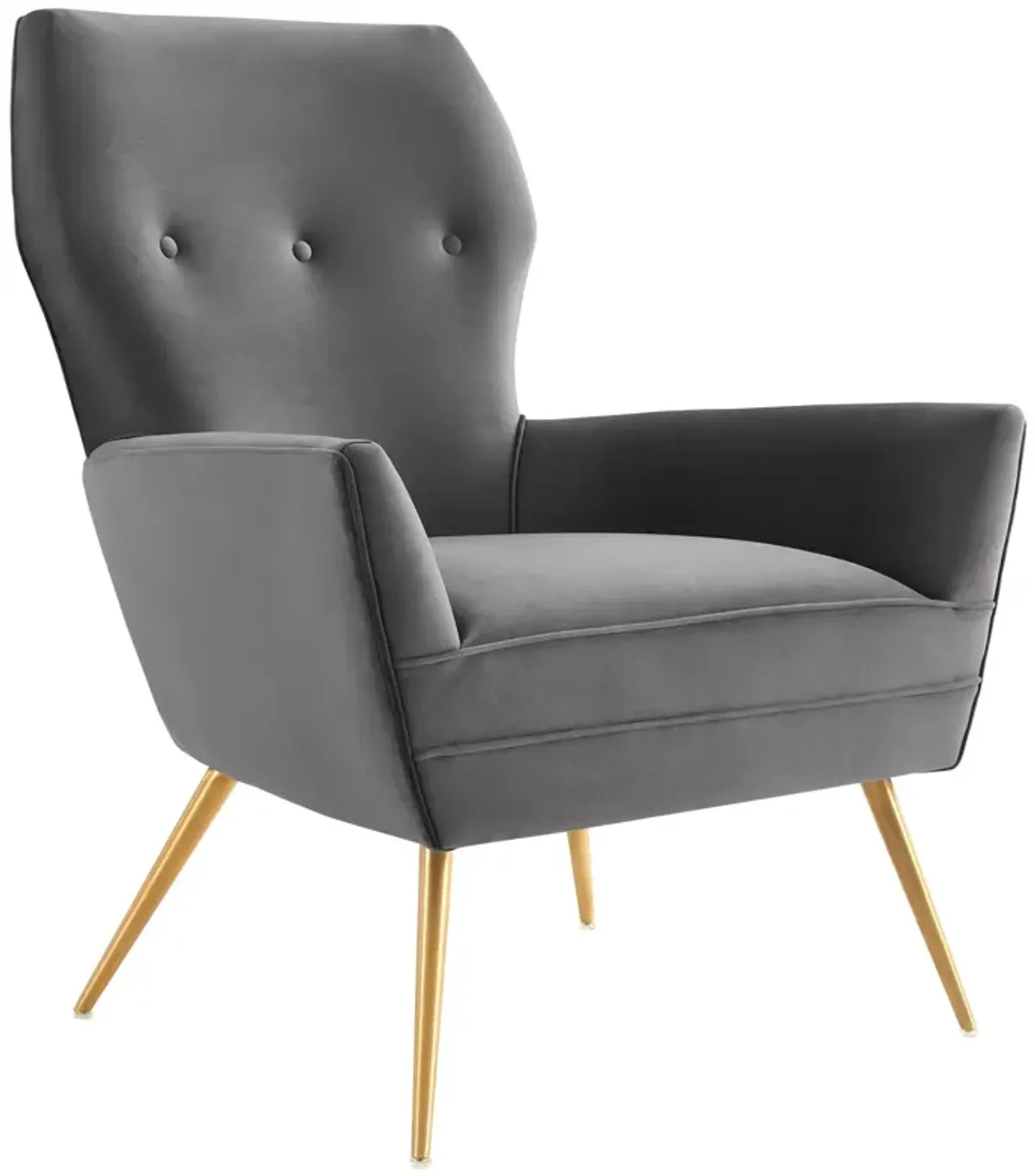 Renata Button Tufted Performance Velvet Armchair