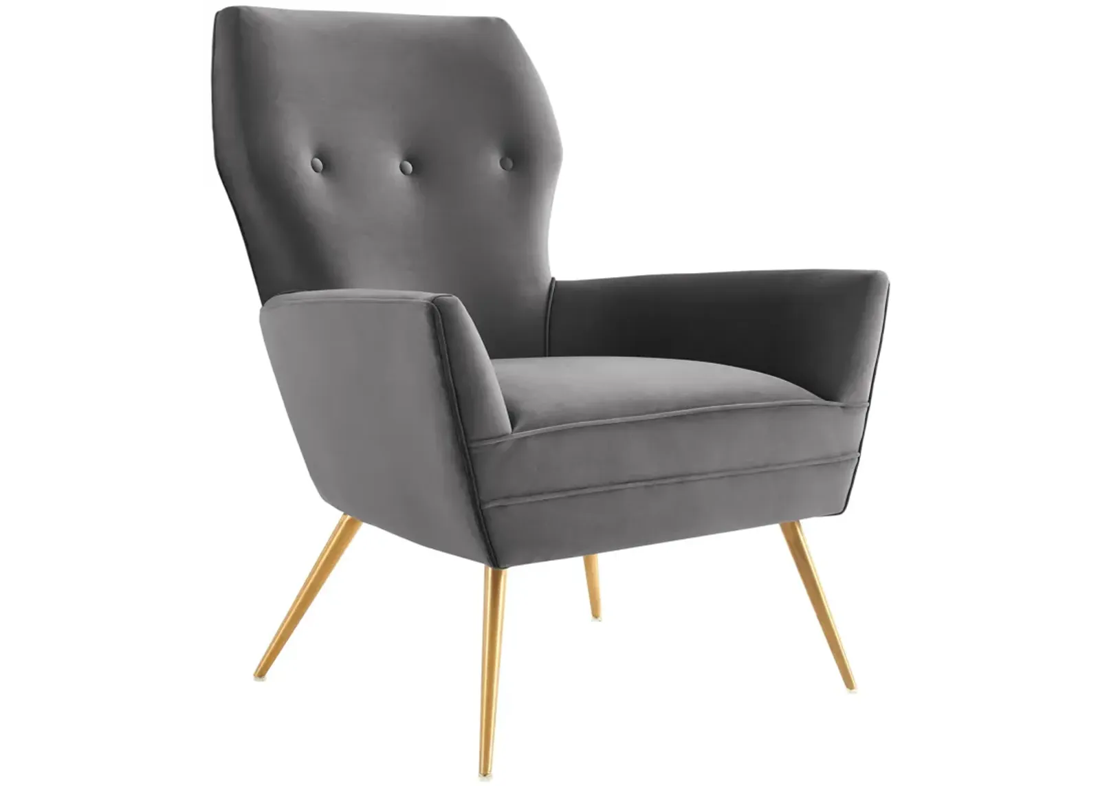 Renata Button Tufted Performance Velvet Armchair