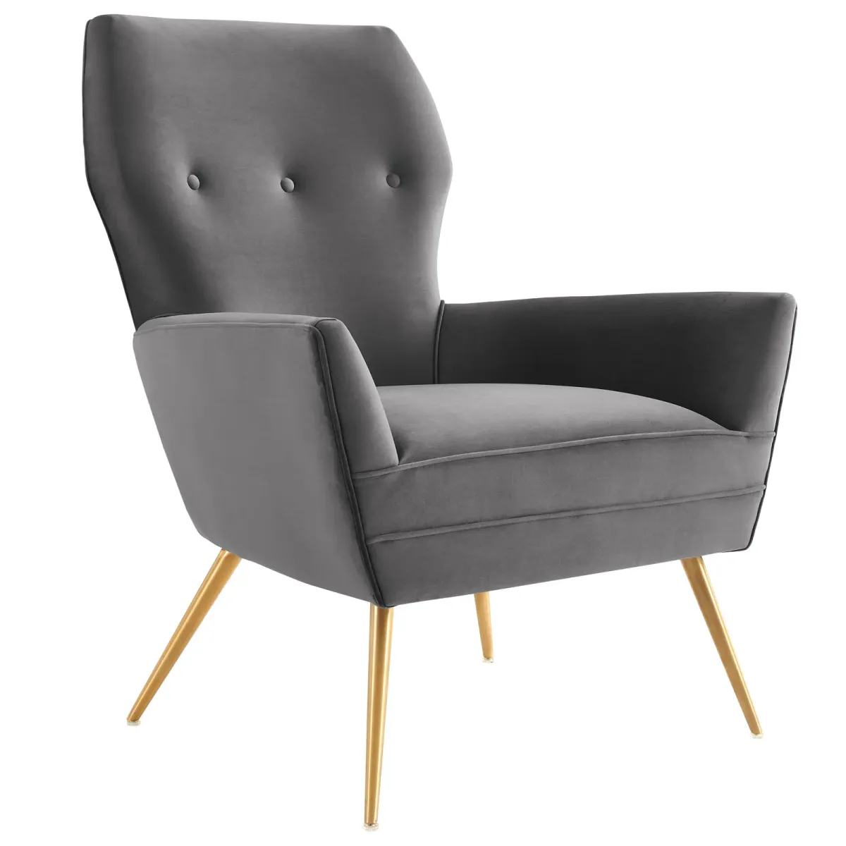 Renata Button Tufted Performance Velvet Armchair