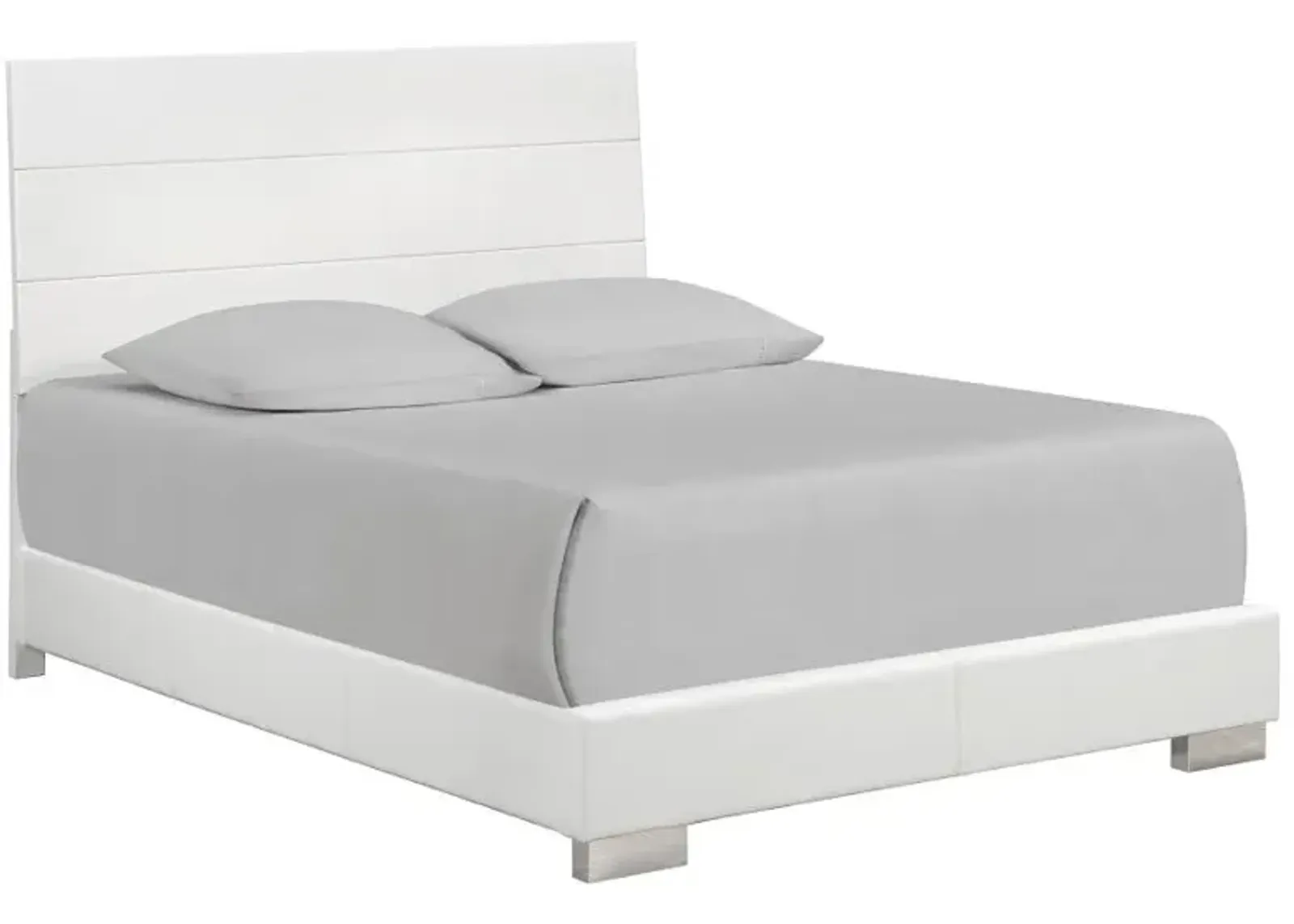 Felicity Queen Panel Bed Glossy White