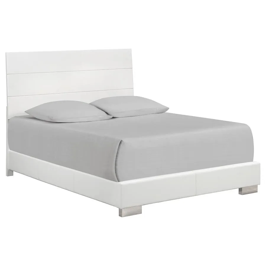 Felicity Queen Panel Bed Glossy White