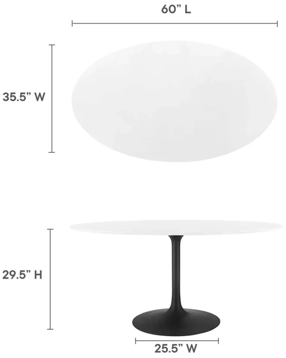 Lippa 60" Oval Dining Table