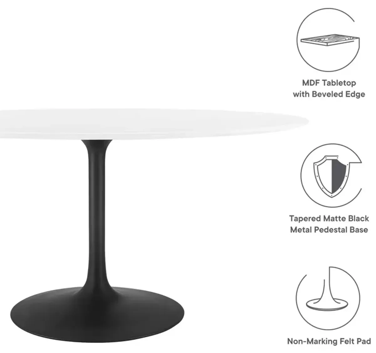 Lippa 60" Oval Dining Table