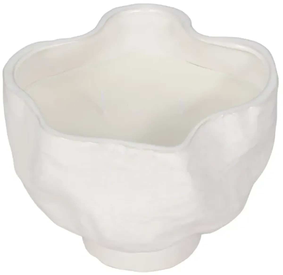 20oz Citro Candle Wavy Bowl, White