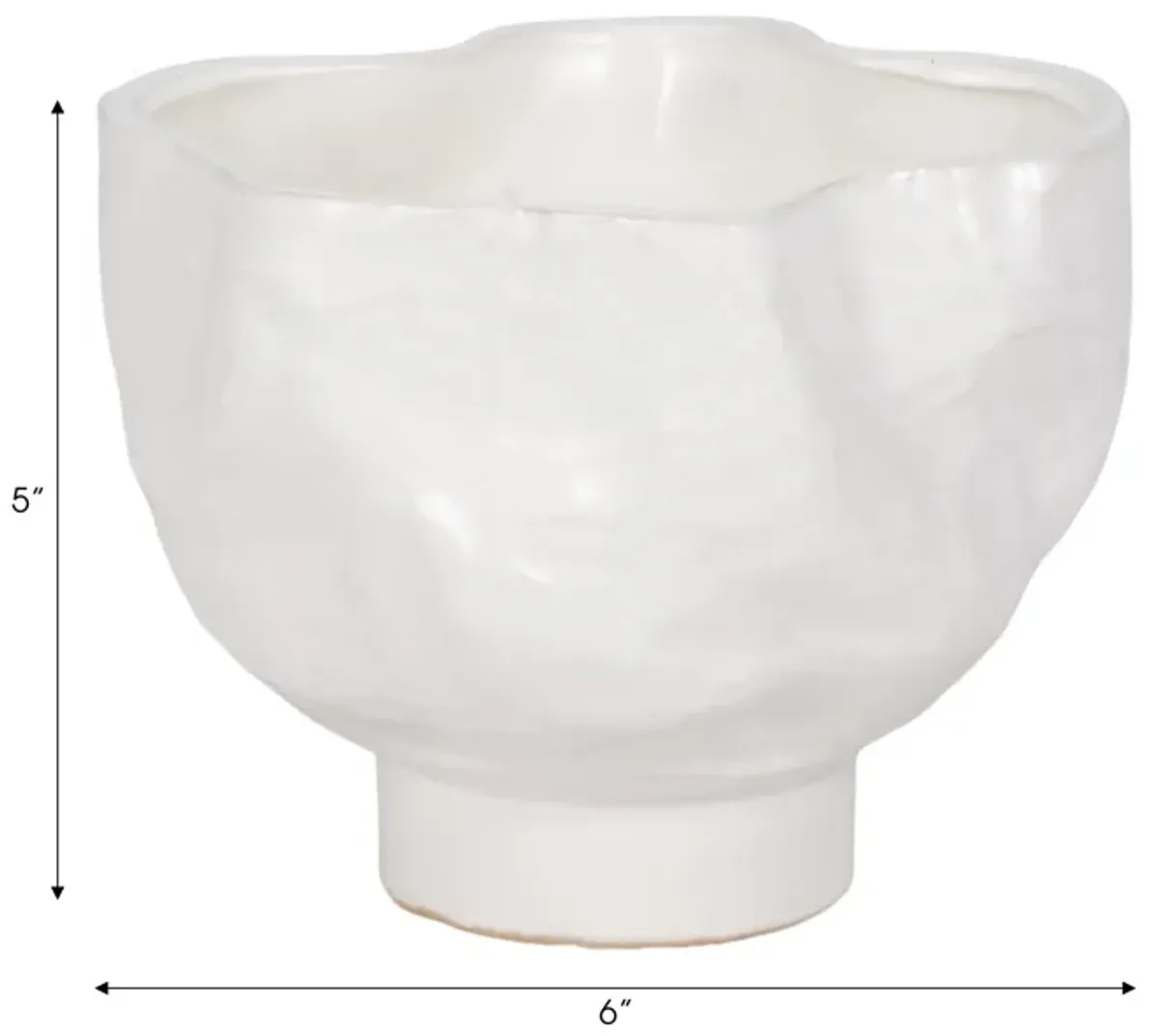 20oz Citro Candle Wavy Bowl, White