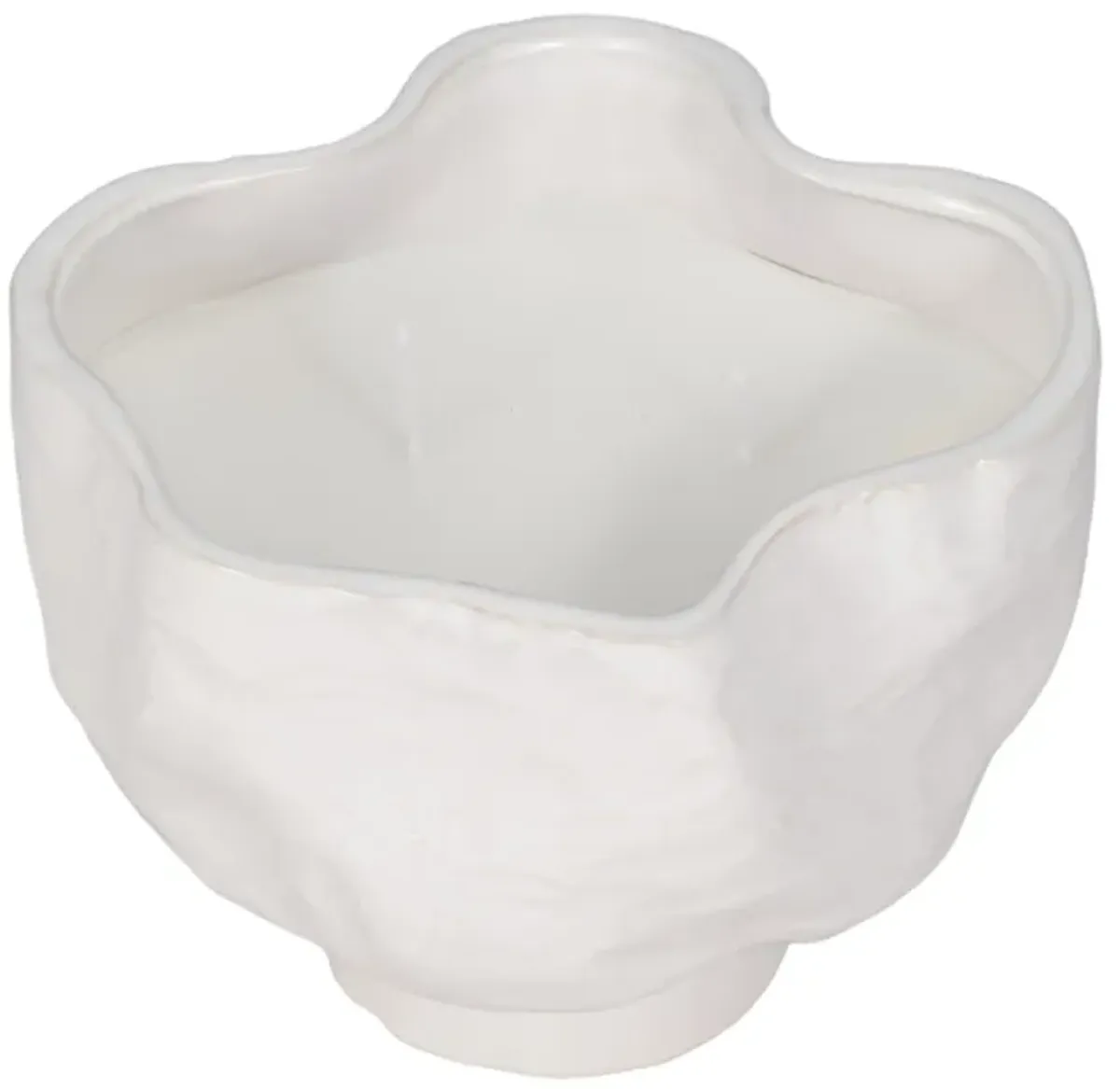 20oz Citro Candle Wavy Bowl, White