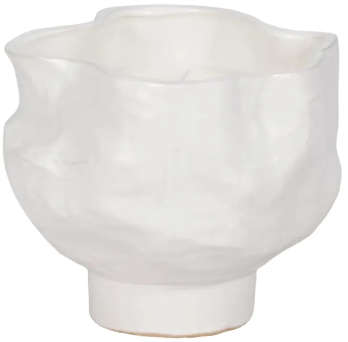 20oz Citro Candle Wavy Bowl, White