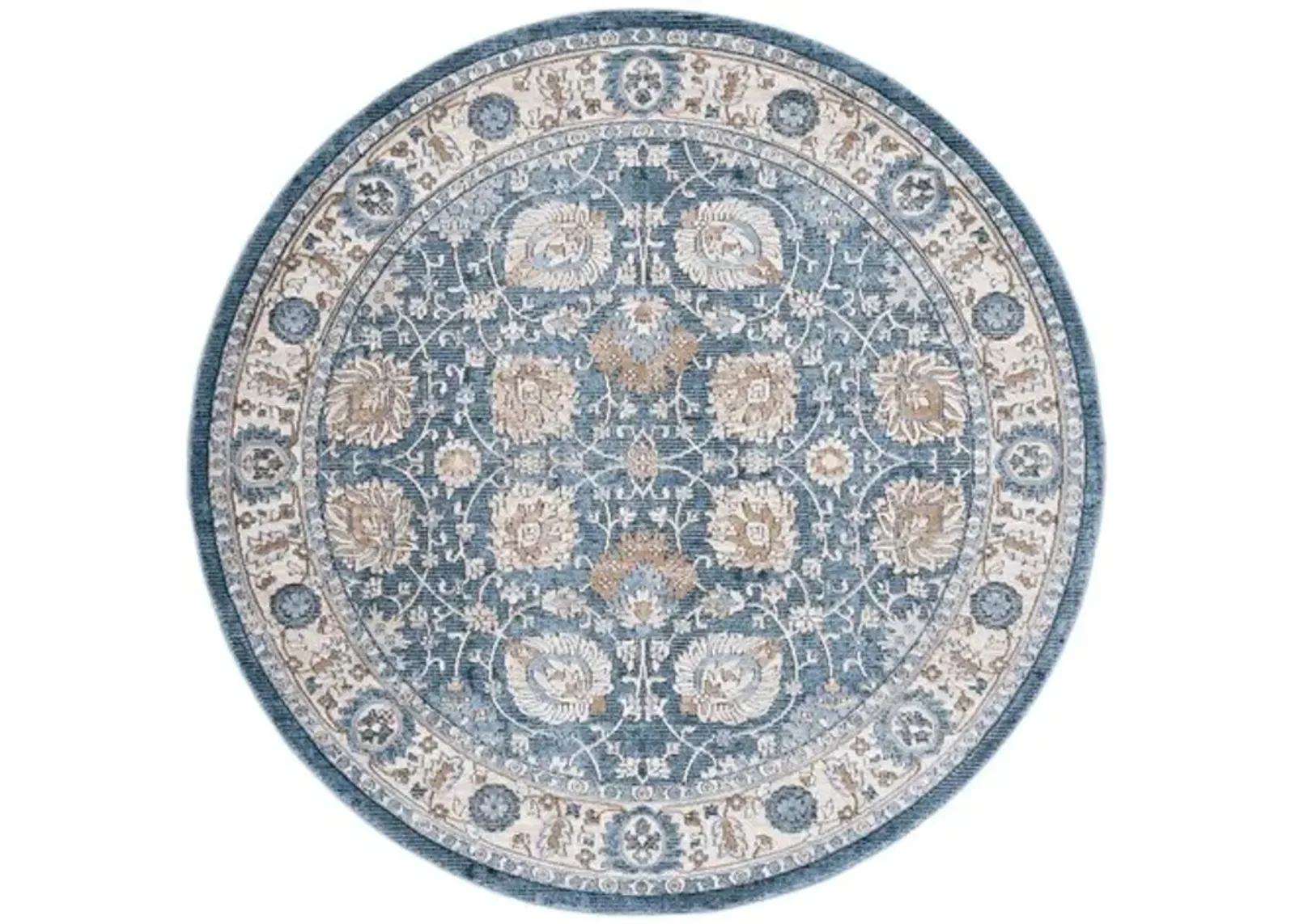 ROSEWOOD 102 Blue 6'-7' X 6'-7' Round Round Rug