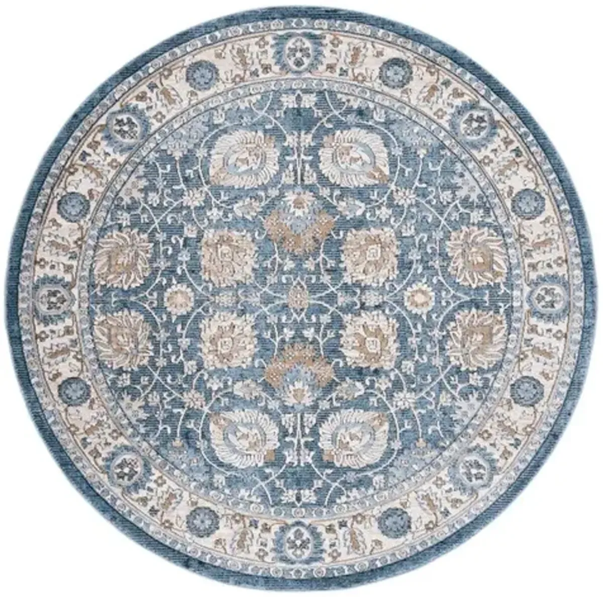 ROSEWOOD 102 Blue 6'-7' X 6'-7' Round Round Rug