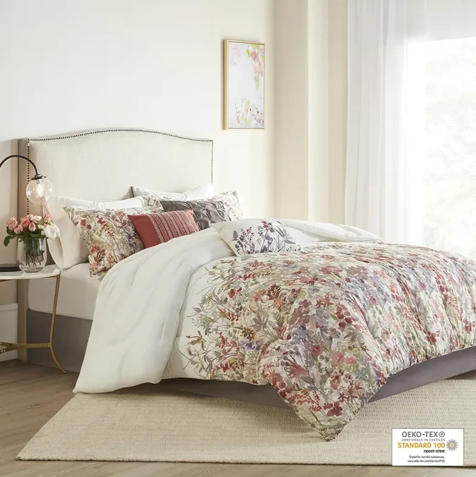 Madison Park Mariana Multi 7 Piece Cotton Printed Comforter Set