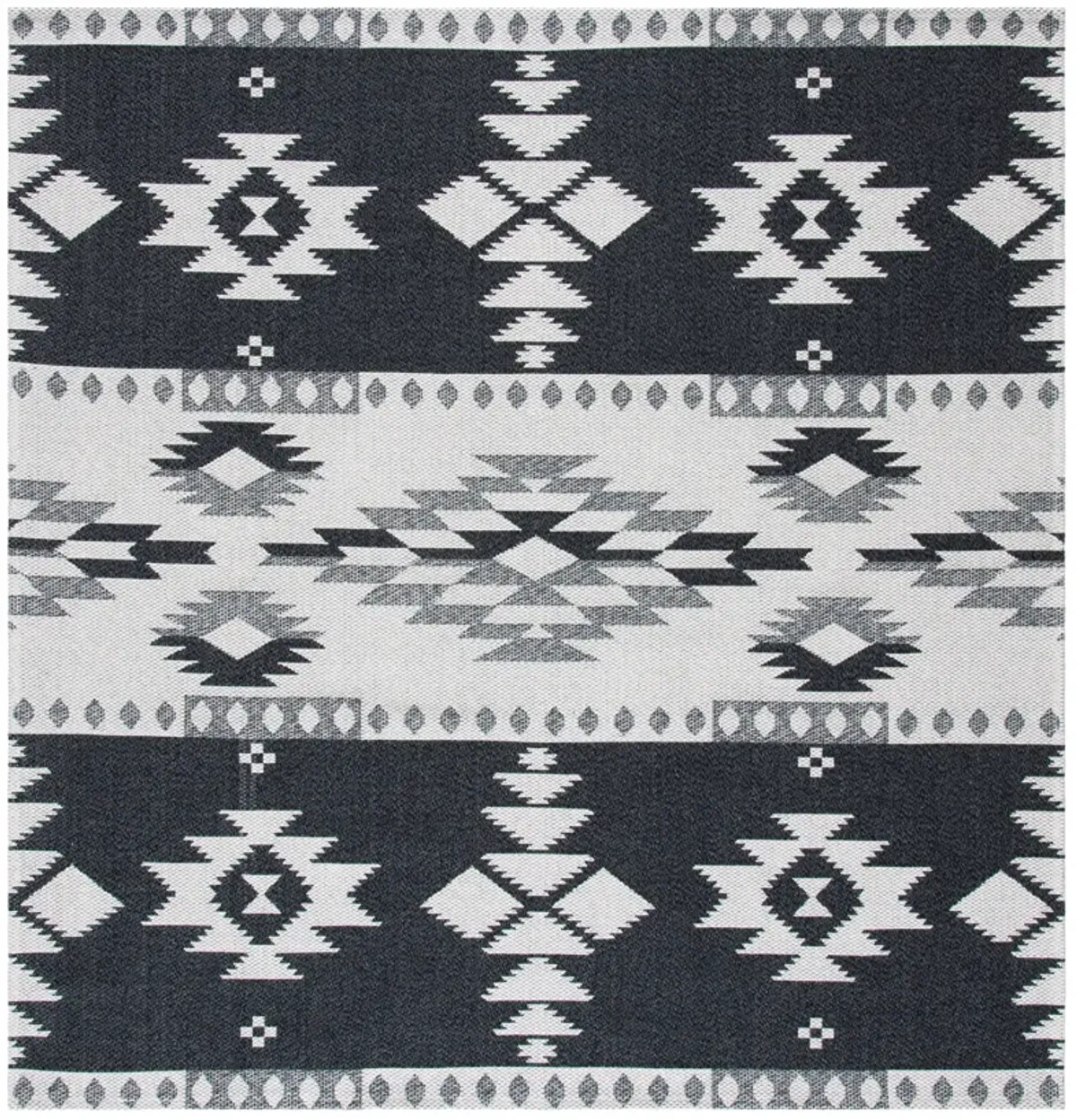 AUGUSTINE 426 BLACK  6'-4' x 6'-4'Square Square Rug