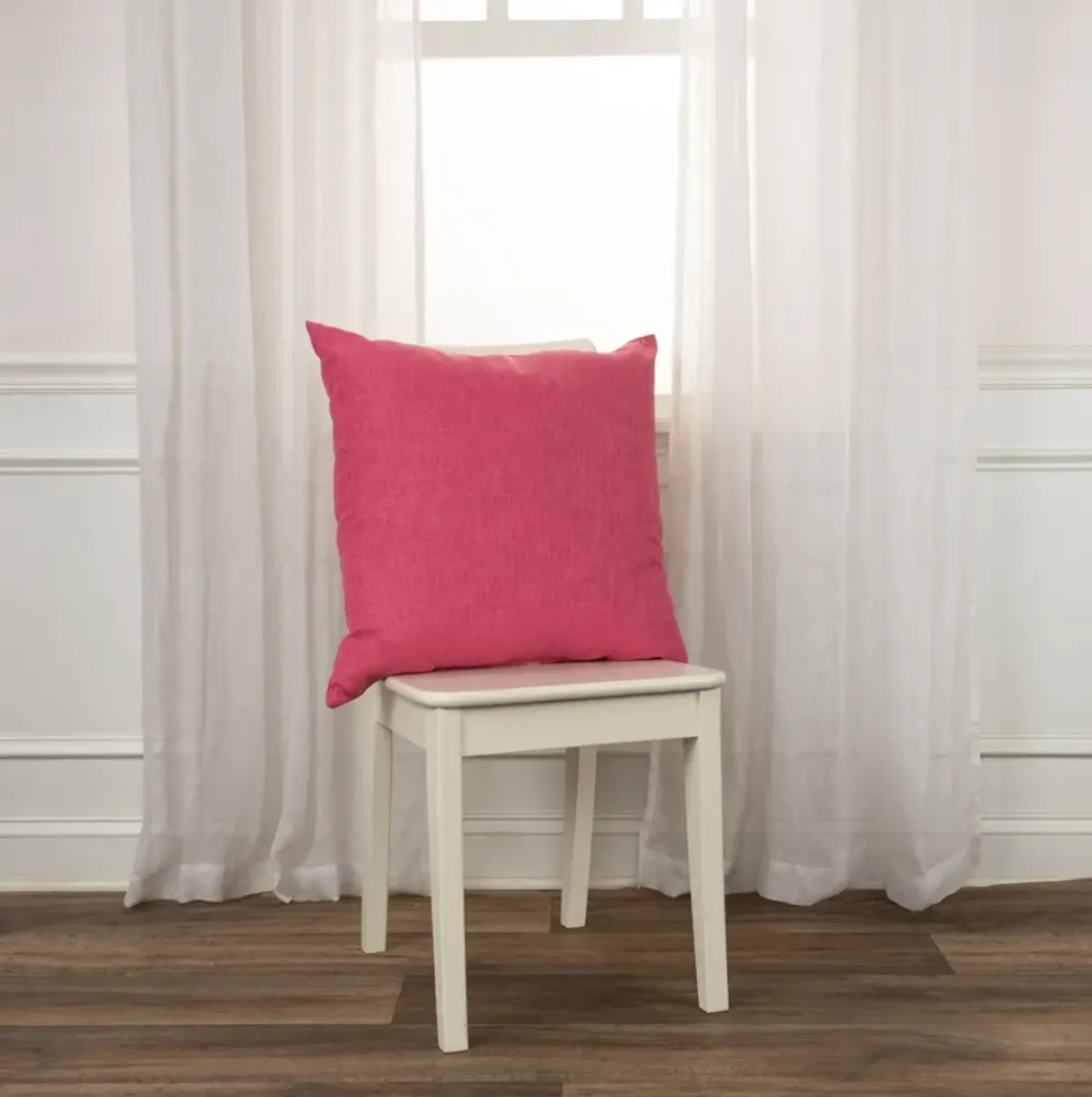 Indoor/Outdoor Solid Pink Pillow