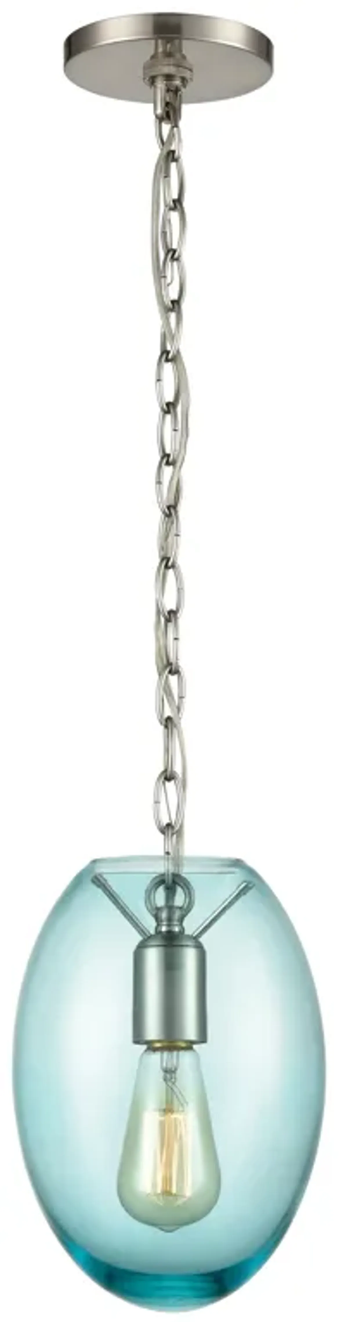 Ellipsa 7" Wide 1-Light Mini Pendant - Satin Nickel