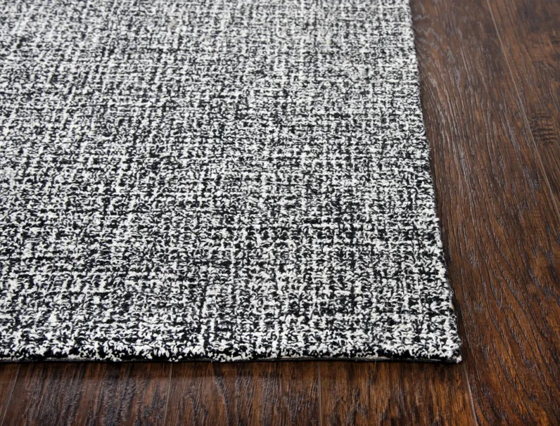 Brindleton Black/White Tweed Wool 10' Round Round Rug