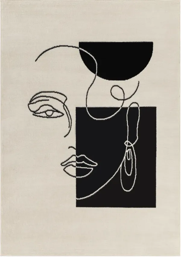 Pisa PSS-2347 5' x 7' Machine Woven Rug