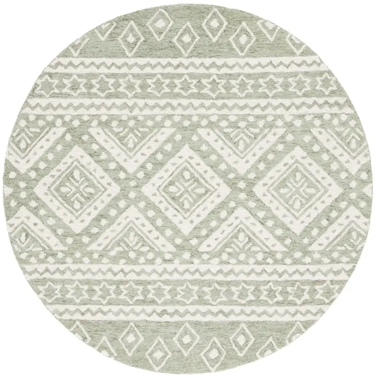 MICRO-LOOP Hand Tufted 5' x 5' Round area rug