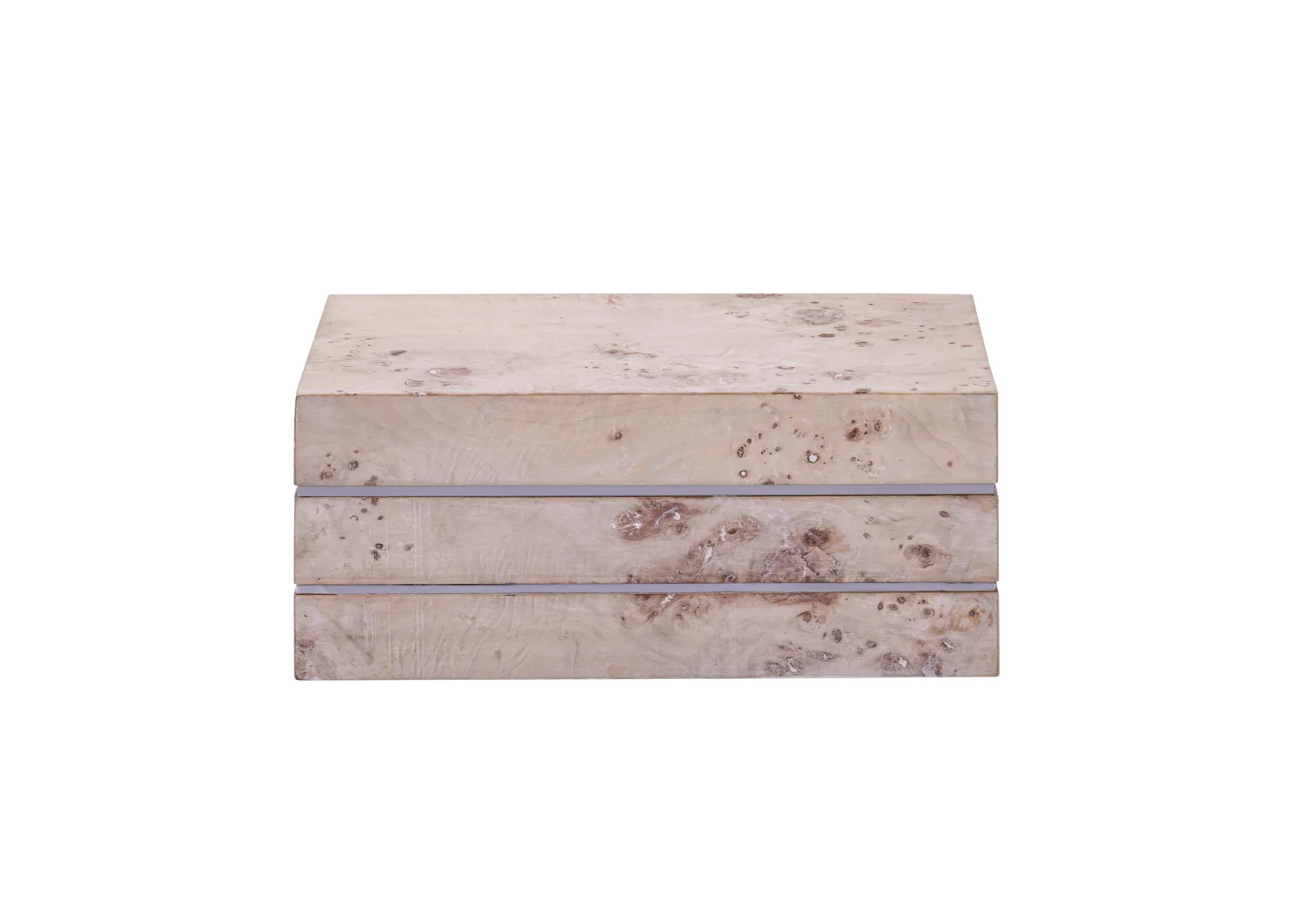 Salem Box - Tall White Burl Wood