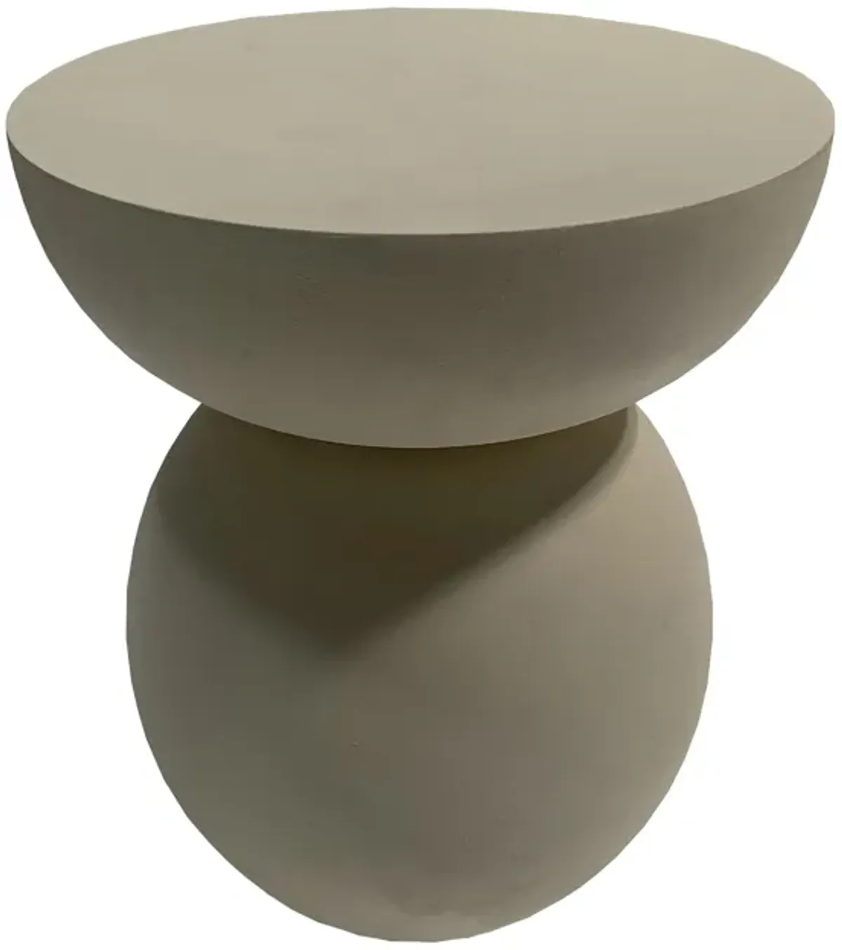 Wood, 19" Sphere Accent Table, Antique White