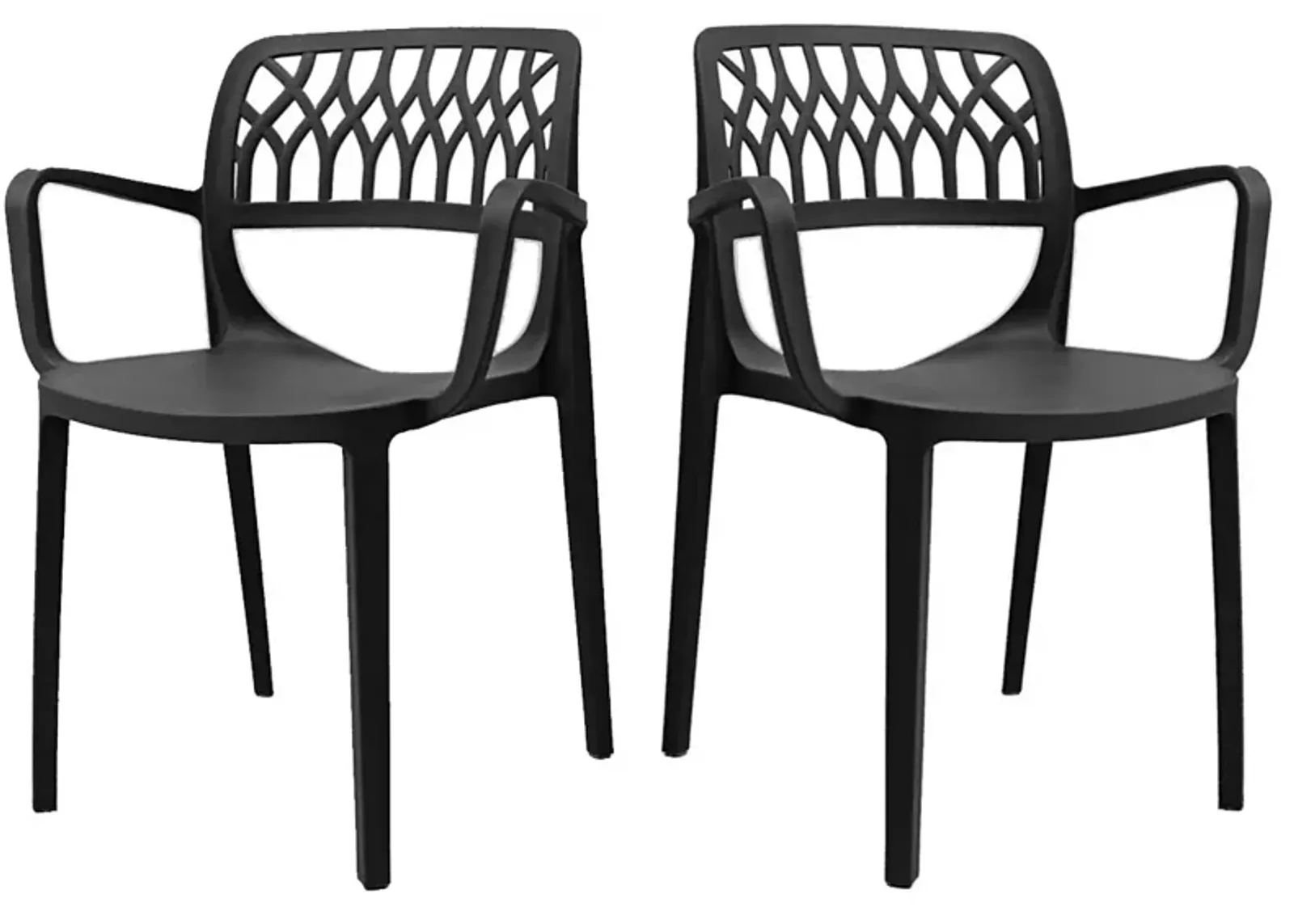 Elsa Set of 2 Stackable Armchair-Anthracite