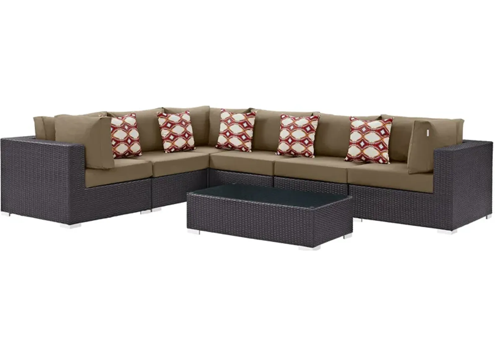 Convene 7 Piece Outdoor Patio Sectional Set