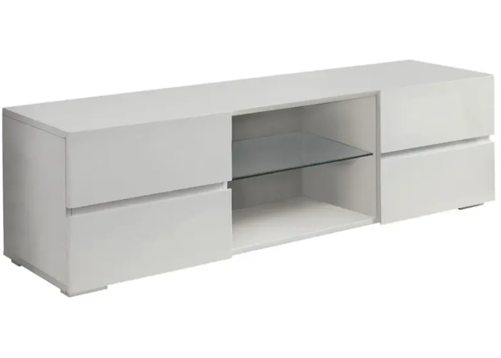 Galvin 4-drawer TV Console Glossy White