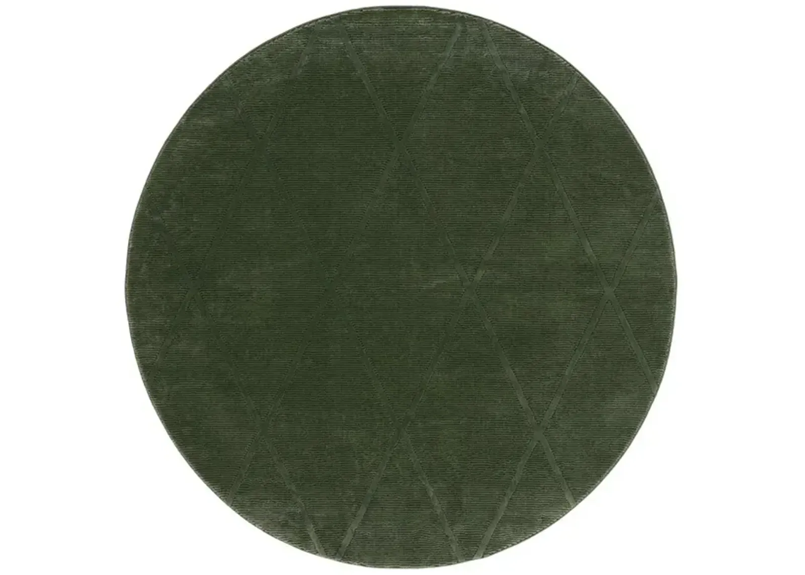 REVIVE 104 Green 3' X 3' Round Round Rug