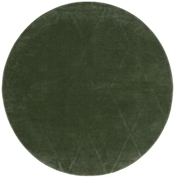 REVIVE 104 Green 3' X 3' Round Round Rug