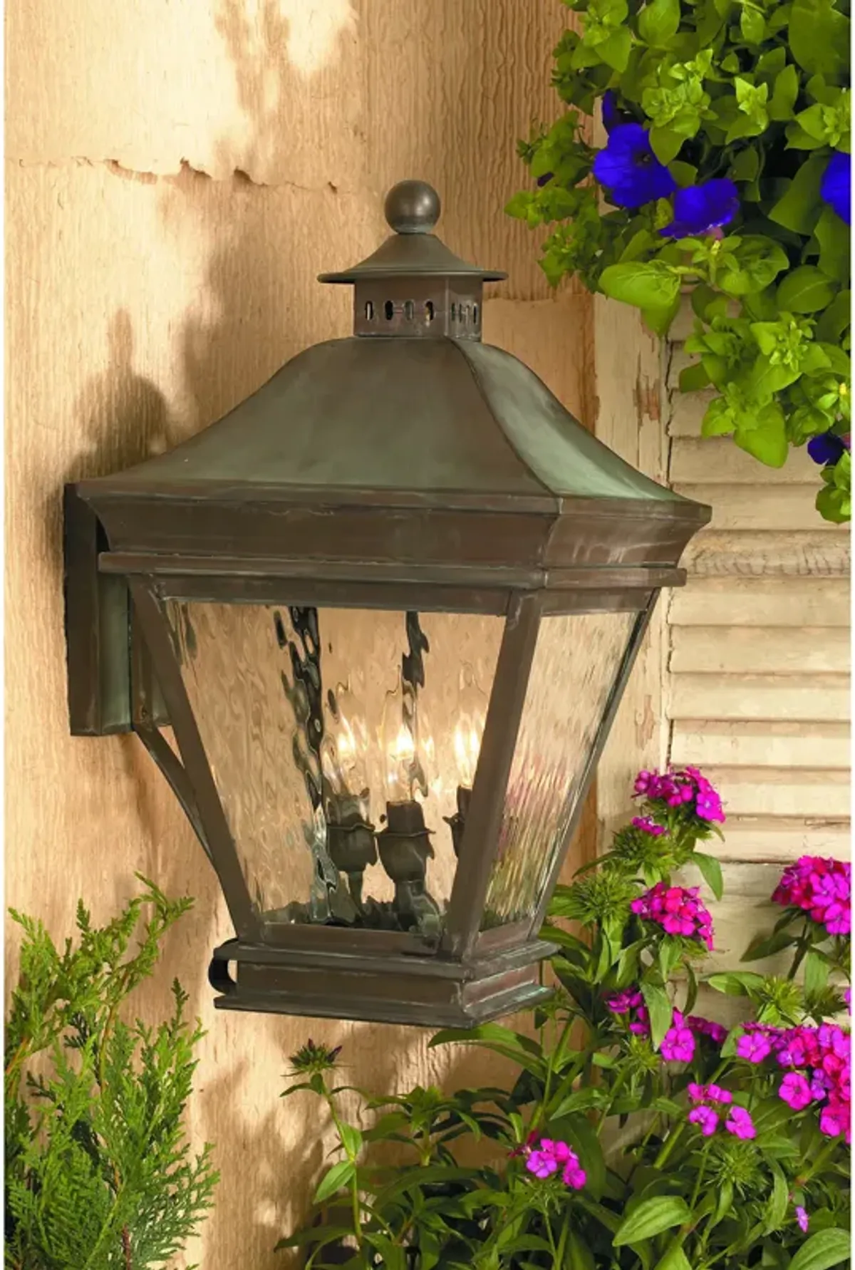 Landings 19.5" High 3-Light Outdoor Sconce - Charcoal