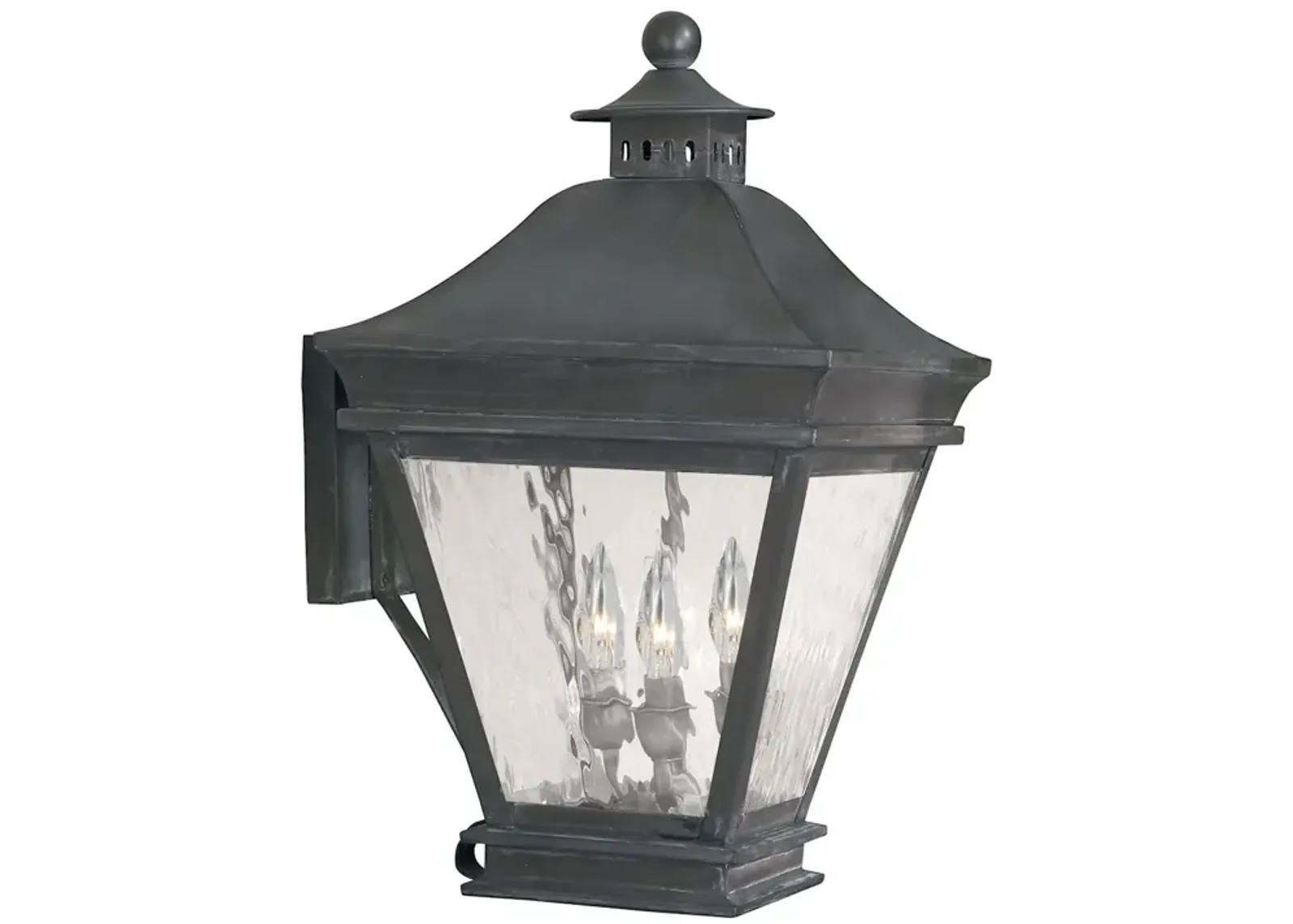 Landings 19.5" High 3-Light Outdoor Sconce - Charcoal