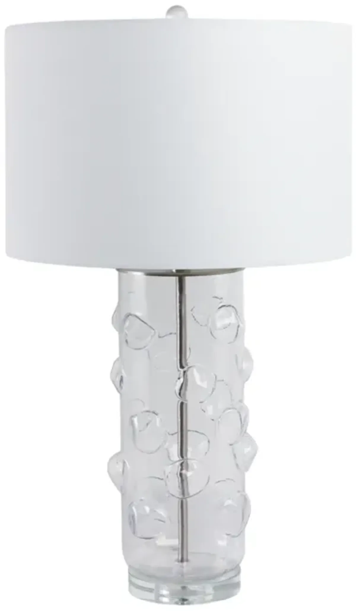29x17" Glass Bubbles Table Lamp, Clear