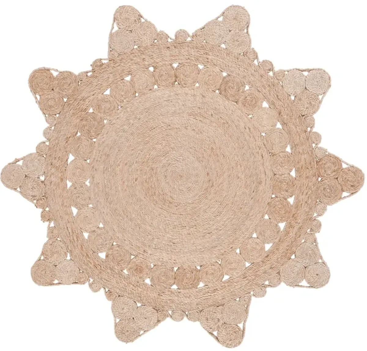 NATURAL FIBER 241 NATURAL 4' x 4' Round Round Rug